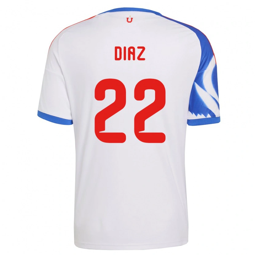 Danxen Niño Camiseta Valentina Díaz #22 Blanco Azul Marino 2ª Equipación 2026/27 La Camisa