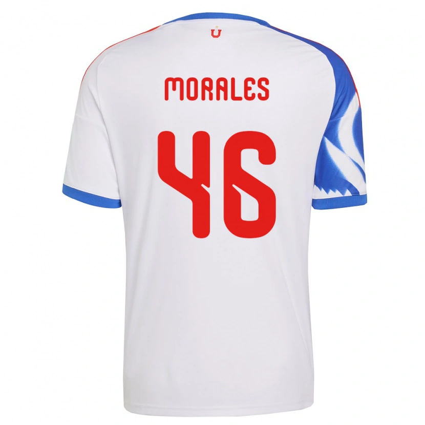 Danxen Niño Camiseta Bastián Morales #46 Blanco Azul Marino 2ª Equipación 2026/27 La Camisa