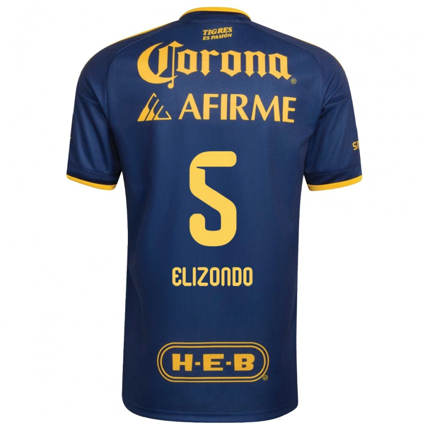 Danxen Niño Camiseta Fernanda Elizondo #5 Azul Real Amarillo 2ª Equipación 2026/27 La Camisa