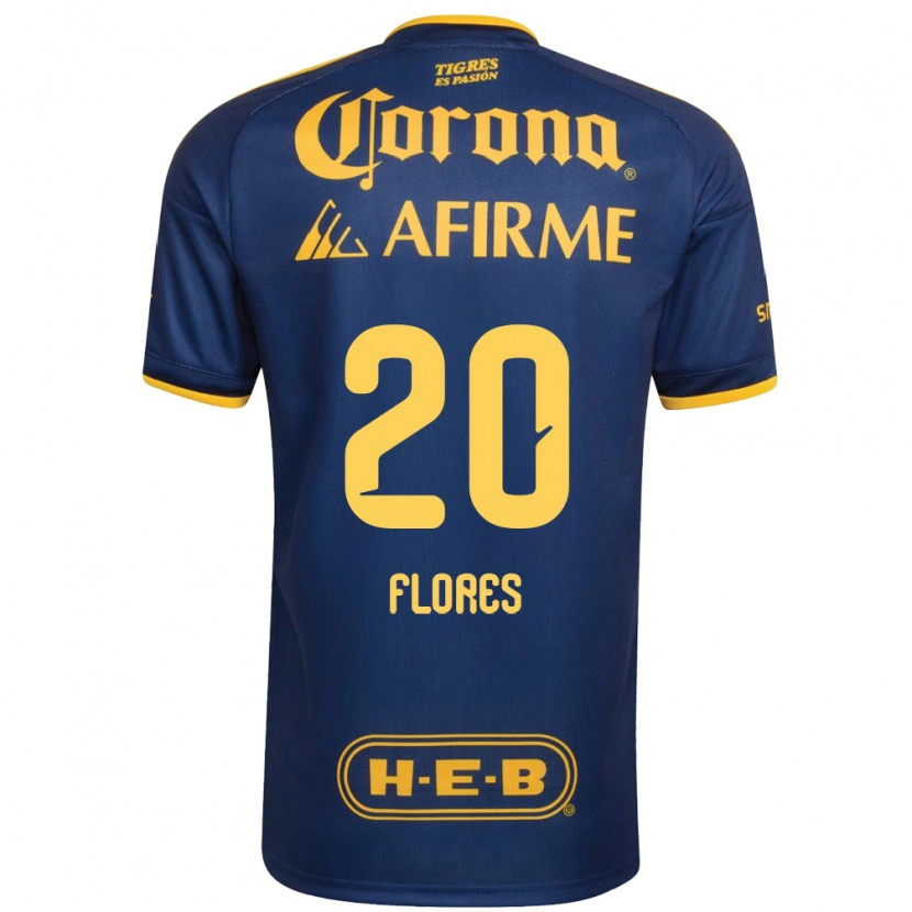 Danxen Niño Camiseta Marcelo Flores #20 Azul Real Amarillo 2ª Equipación 2026/27 La Camisa