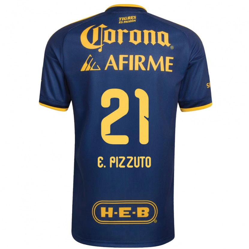 Danxen Niño Camiseta Eugenio Pizzuto #21 Azul Real Amarillo 2ª Equipación 2026/27 La Camisa