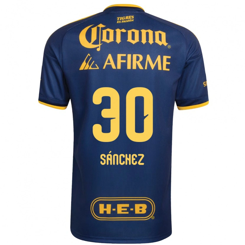 Danxen Niño Camiseta Diego Sánchez #30 Azul Real Amarillo 2ª Equipación 2026/27 La Camisa