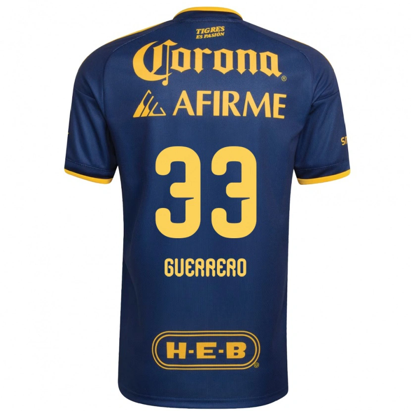 Danxen Niño Camiseta Rafael Guerrero #33 Azul Real Amarillo 2ª Equipación 2026/27 La Camisa