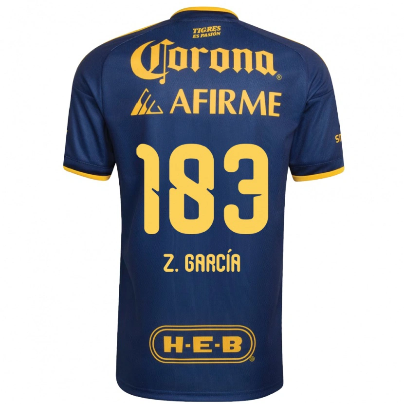 Danxen Niño Camiseta Zahir García #183 Azul Real Amarillo 2ª Equipación 2026/27 La Camisa