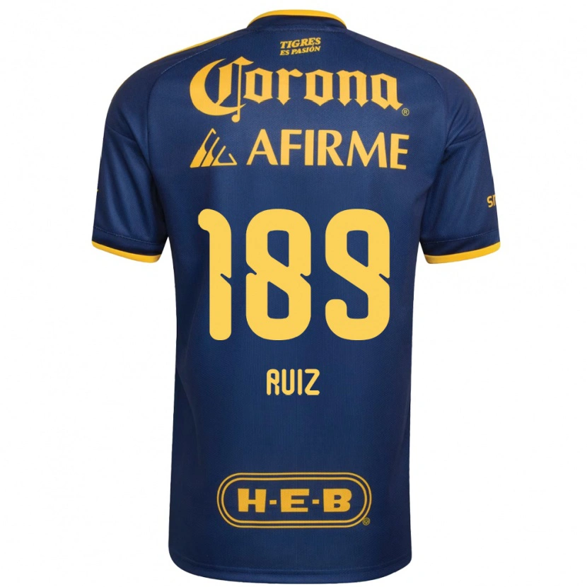 Danxen Niño Camiseta Óscar Ruiz #189 Azul Real Amarillo 2ª Equipación 2026/27 La Camisa