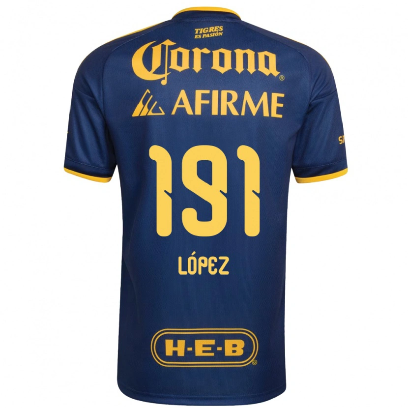 Danxen Niño Camiseta Adrián López #191 Azul Real Amarillo 2ª Equipación 2026/27 La Camisa