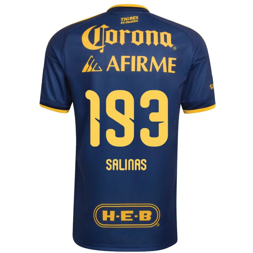 Danxen Niño Camiseta Marcelo Salinas #193 Azul Real Amarillo 2ª Equipación 2026/27 La Camisa