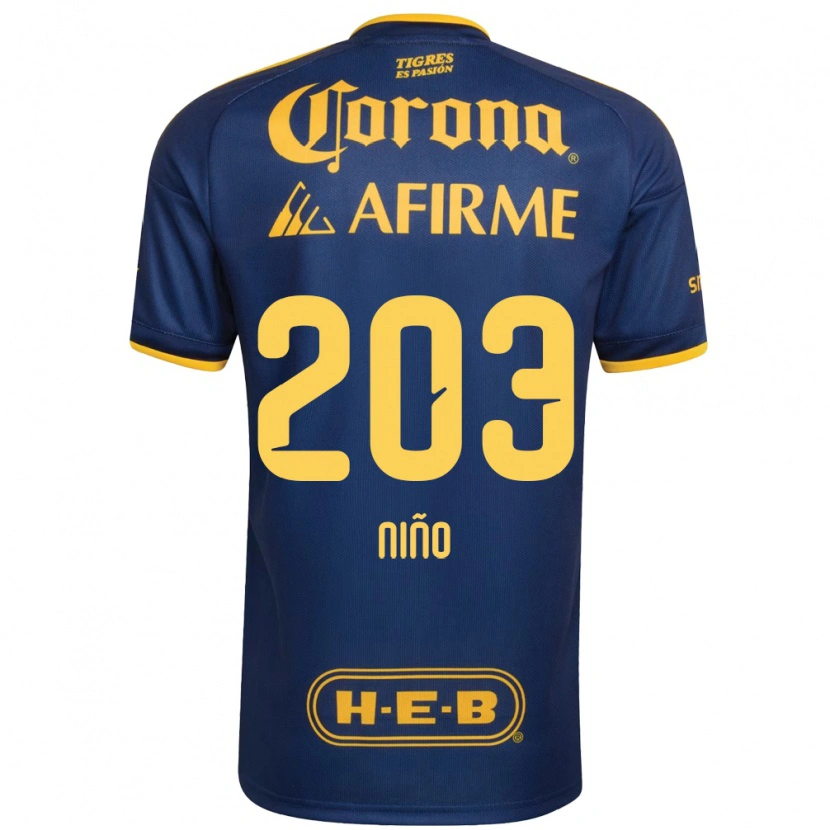 Danxen Niño Camiseta Fernando Niño #203 Azul Real Amarillo 2ª Equipación 2026/27 La Camisa