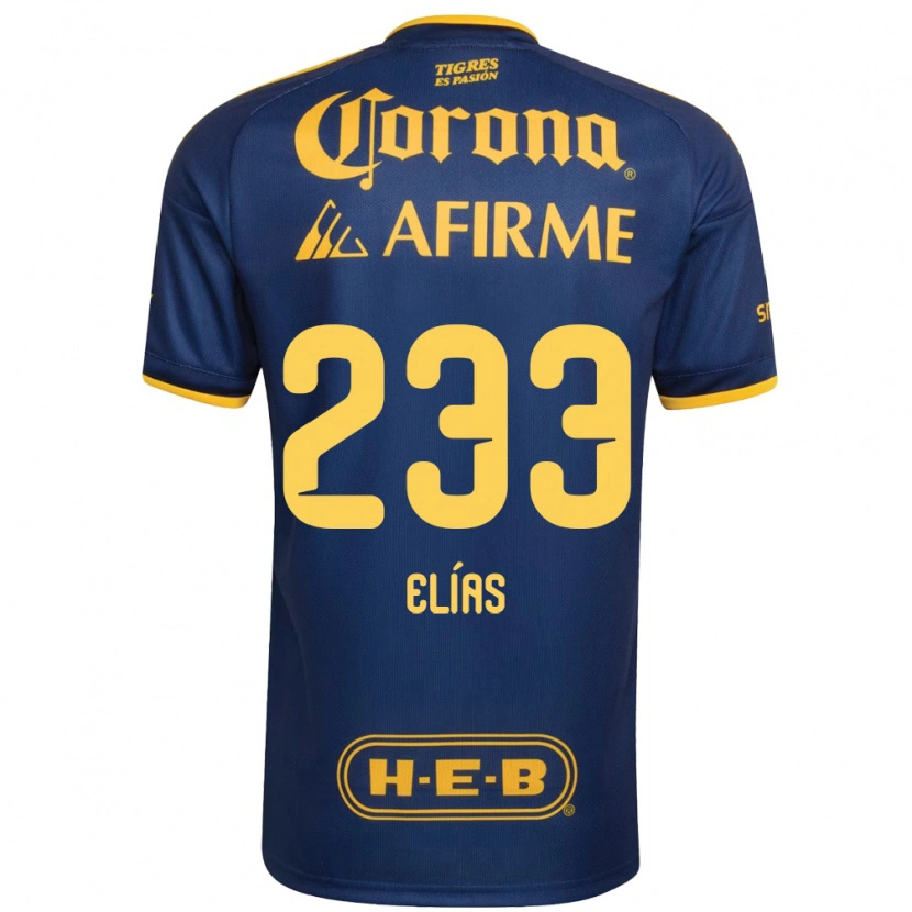 Danxen Niño Camiseta Bruno Elías #233 Azul Real Amarillo 2ª Equipación 2026/27 La Camisa