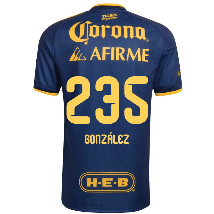 Danxen Niño Camiseta Mauricio González #235 Azul Real Amarillo 2ª Equipación 2026/27 La Camisa