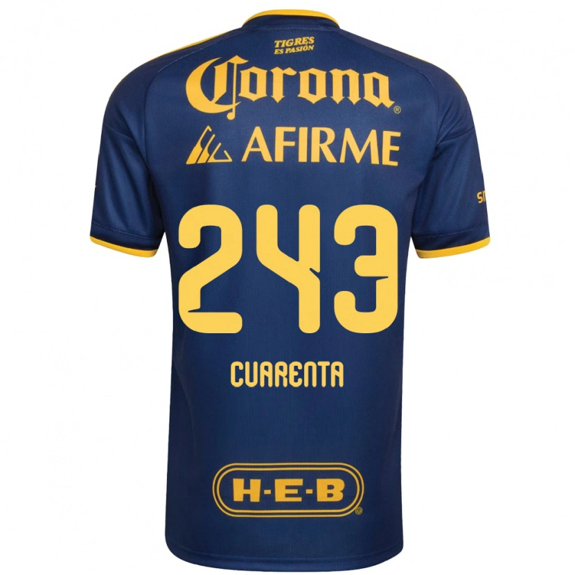 Danxen Niño Camiseta Brandón Cuarenta #243 Azul Real Amarillo 2ª Equipación 2026/27 La Camisa