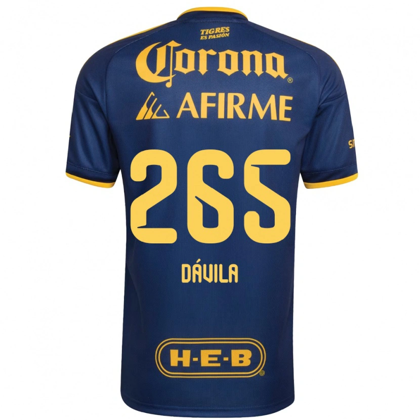 Danxen Niño Camiseta Emiliano Dávila #265 Azul Real Amarillo 2ª Equipación 2026/27 La Camisa