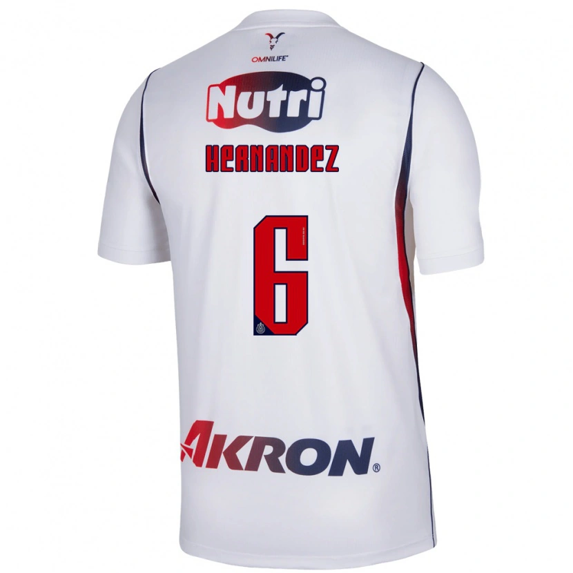 Danxen Niño Camiseta Ana Camila Hernández #6 Blanco Azul Marino Rojo 2ª Equipación 2026/27 La Camisa