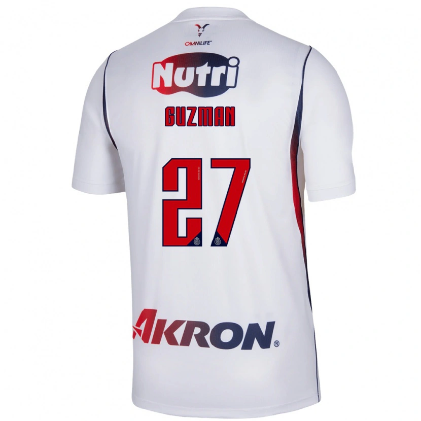 Danxen Niño Camiseta Kinberly Guzmán #27 Blanco Azul Marino Rojo 2ª Equipación 2026/27 La Camisa