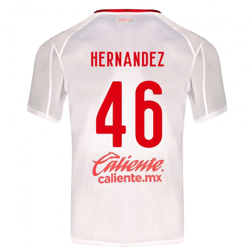 Danxen Niño Camiseta Carlos Hernández #46 Blanco Verde Rojo 2ª Equipación 2026/27 La Camisa