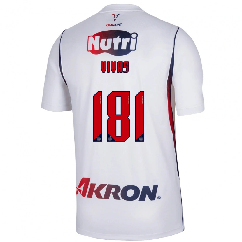 Danxen Niño Camiseta Ángel Vivas #181 Blanco Azul Marino Rojo 2ª Equipación 2026/27 La Camisa