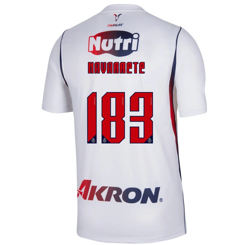 Danxen Niño Camiseta Cristo Navarrete #183 Blanco Azul Marino Rojo 2ª Equipación 2026/27 La Camisa