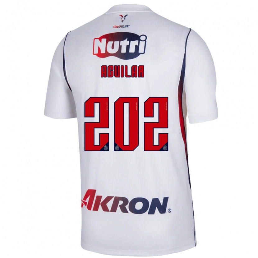 Danxen Niño Camiseta Erick Aguilar #202 Blanco Azul Marino Rojo 2ª Equipación 2026/27 La Camisa