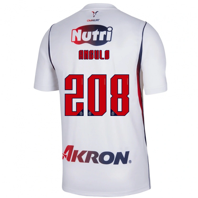 Danxen Niño Camiseta Ismael Angulo #208 Blanco Azul Marino Rojo 2ª Equipación 2026/27 La Camisa