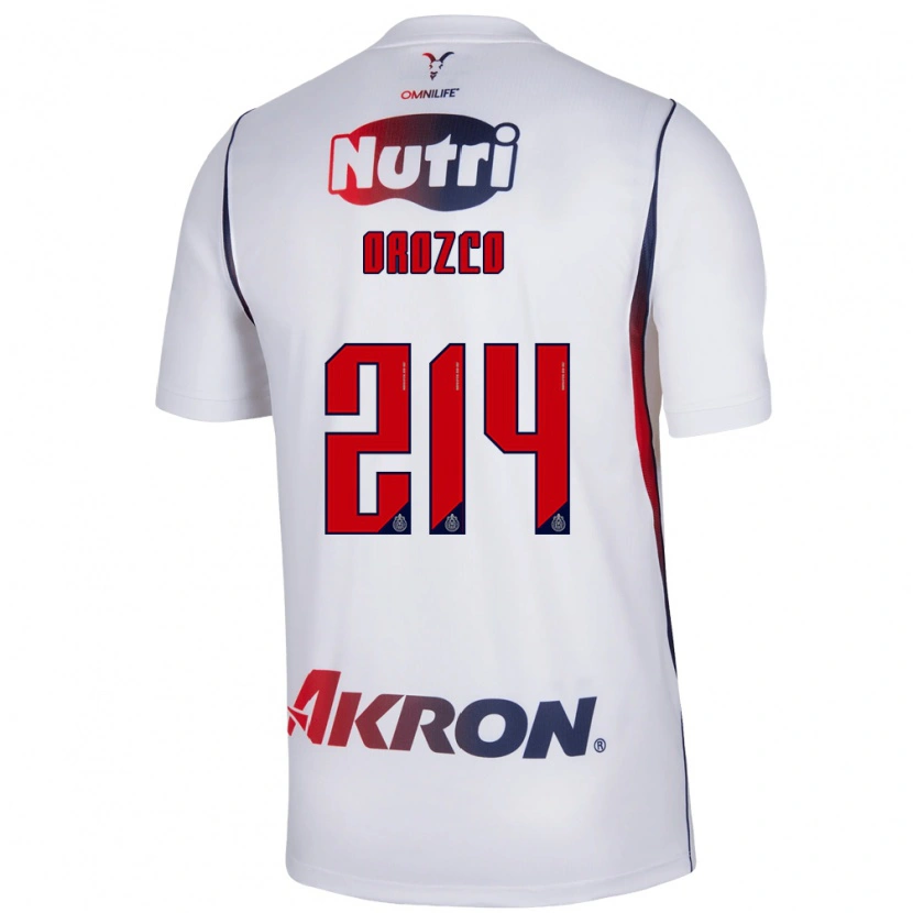 Danxen Niño Camiseta Yohan Orozco #214 Blanco Azul Marino Rojo 2ª Equipación 2026/27 La Camisa