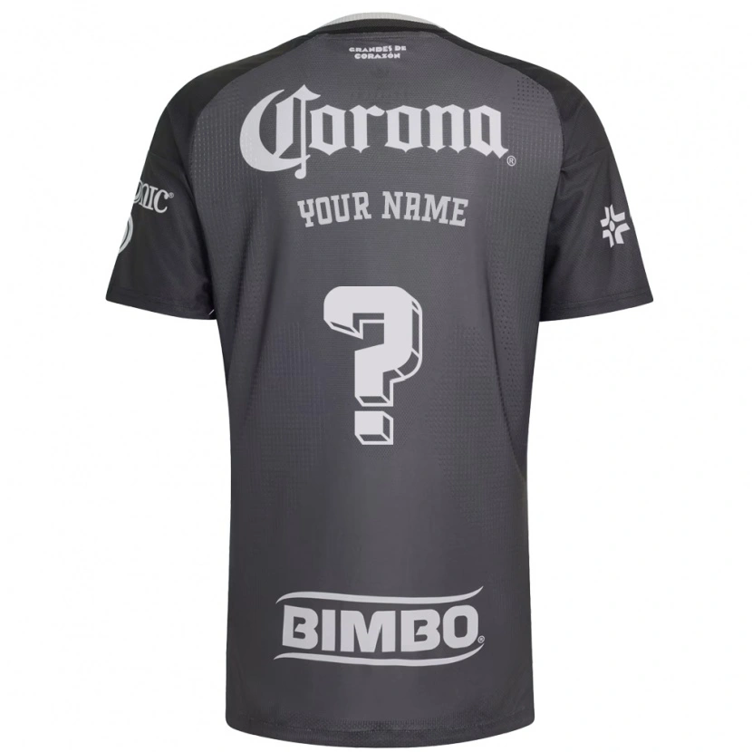 Danxen Niño Camiseta Su Nombre #0 Gris Blanco Negro 2ª Equipación 2026/27 La Camisa