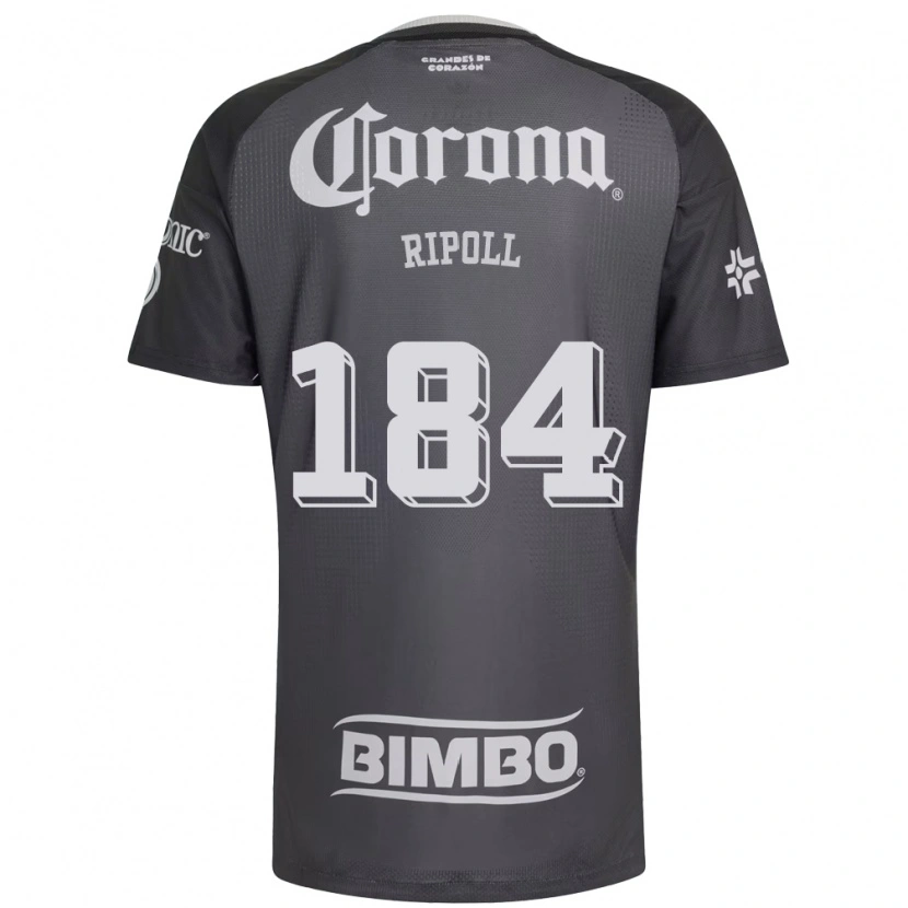 Danxen Niño Camiseta Alonso Ripoll #184 Gris Blanco Negro 2ª Equipación 2026/27 La Camisa
