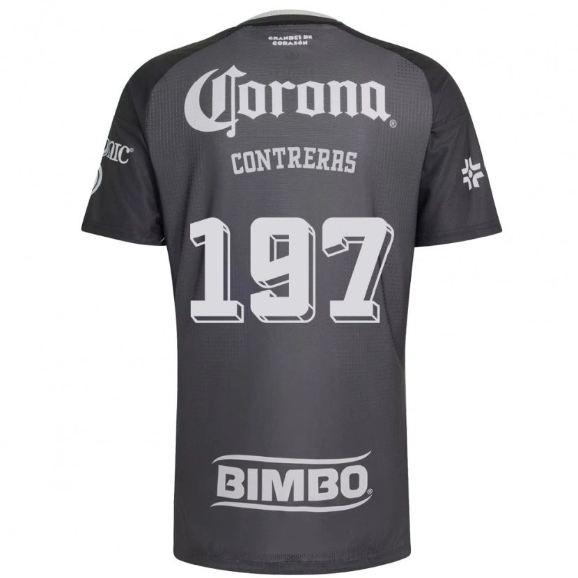 Danxen Niño Camiseta Ángel Contreras #197 Gris Blanco Negro 2ª Equipación 2026/27 La Camisa
