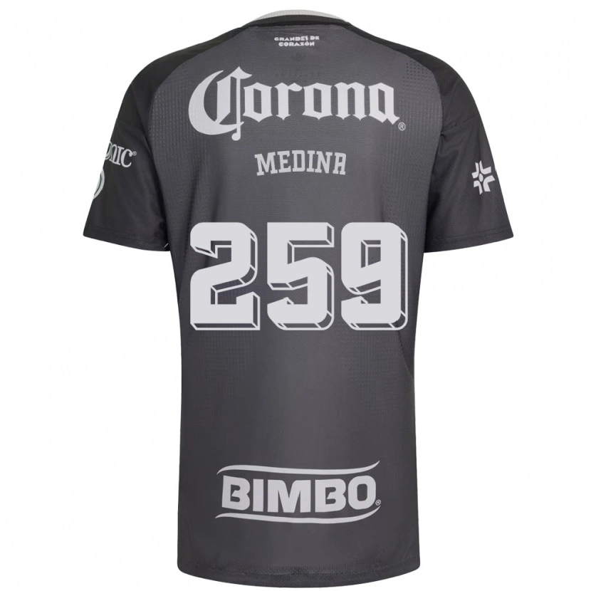 Danxen Niño Camiseta Sebastián Medina #259 Gris Blanco Negro 2ª Equipación 2026/27 La Camisa