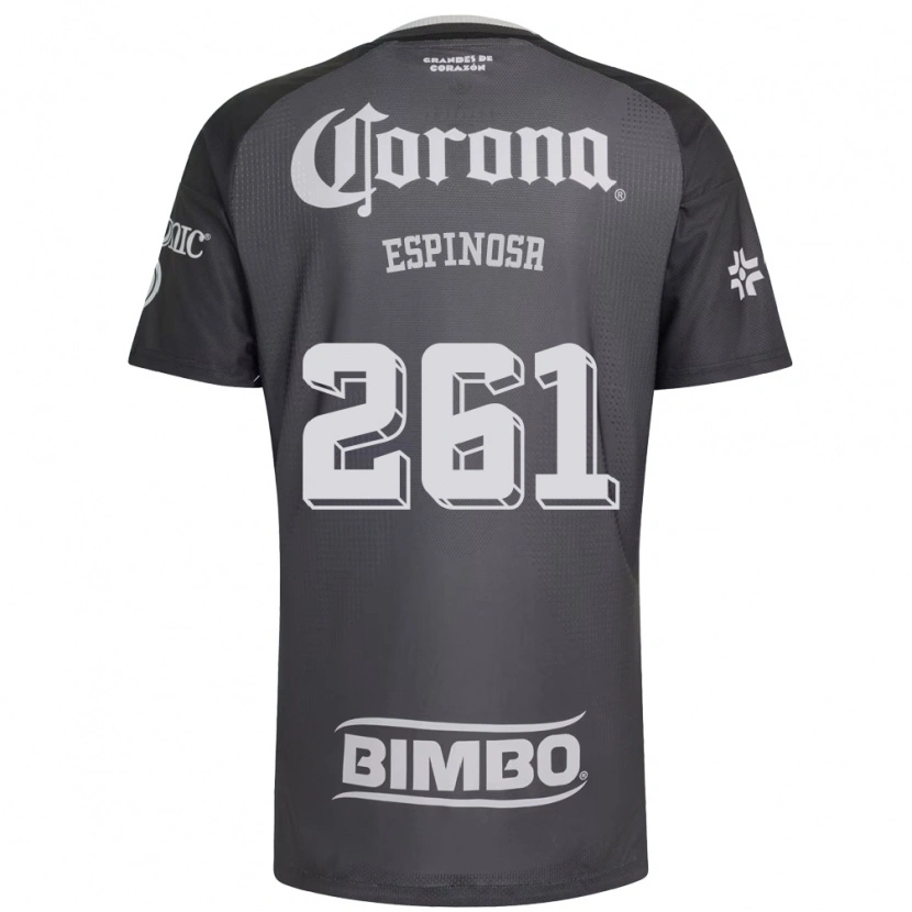 Danxen Niño Camiseta Diego Espinosa #261 Gris Blanco Negro 2ª Equipación 2026/27 La Camisa