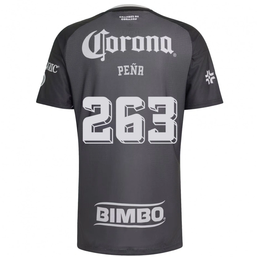 Danxen Niño Camiseta Nicolás Peña #263 Gris Blanco Negro 2ª Equipación 2026/27 La Camisa