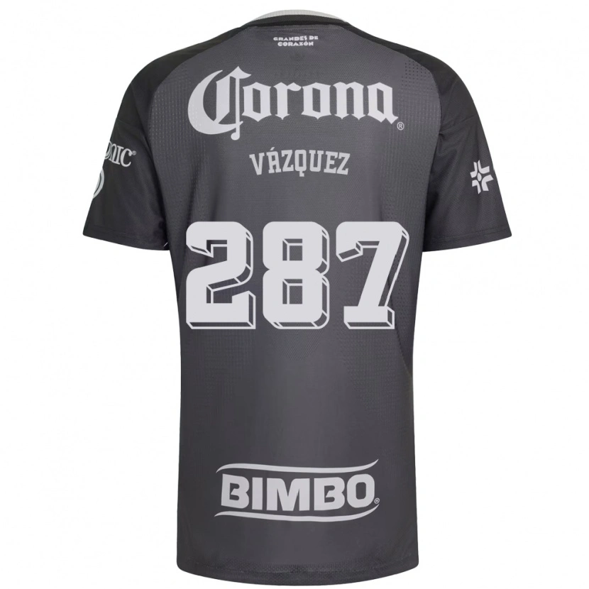 Danxen Niño Camiseta Omar Vázquez #287 Gris Blanco Negro 2ª Equipación 2026/27 La Camisa