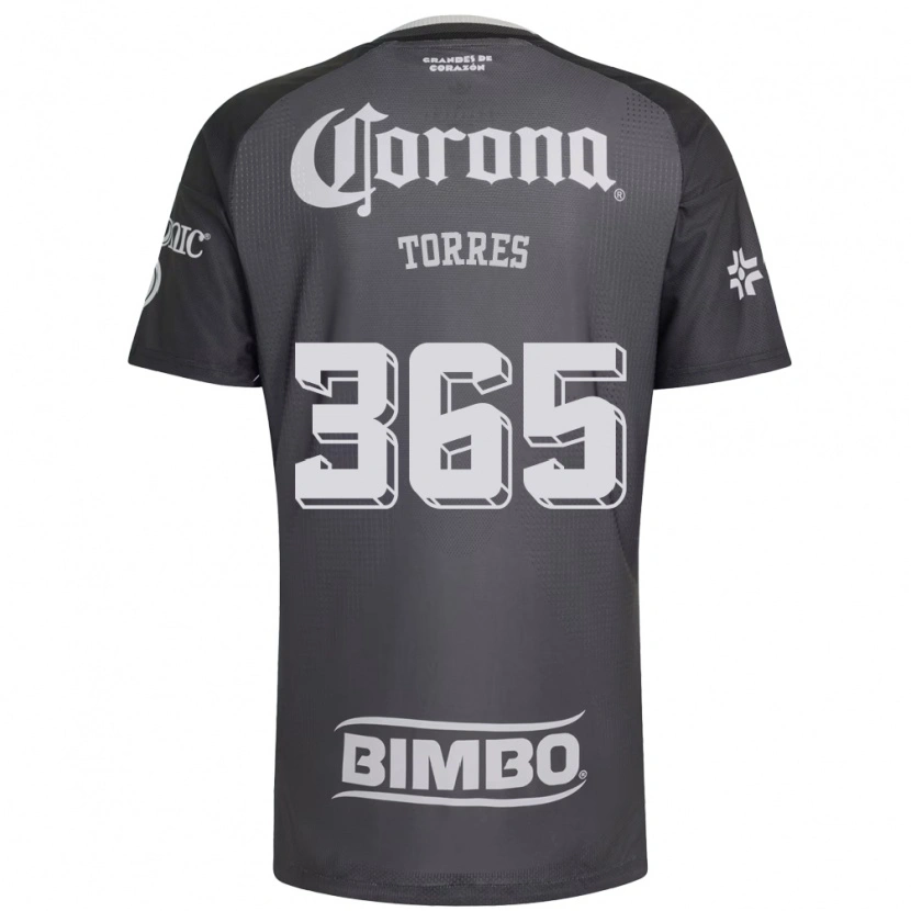 Danxen Niño Camiseta Uriel Torres #365 Gris Blanco Negro 2ª Equipación 2026/27 La Camisa