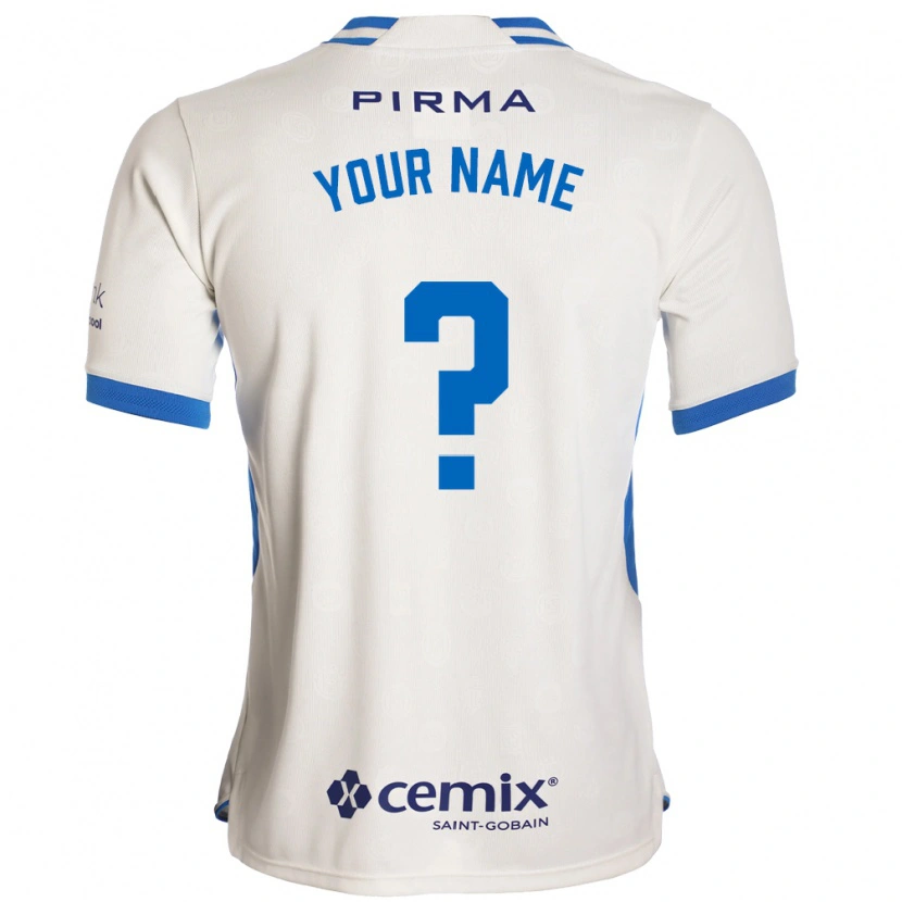 Danxen Niño Camiseta Su Nombre #0 Blanco Azul Rojo 2ª Equipación 2026/27 La Camisa