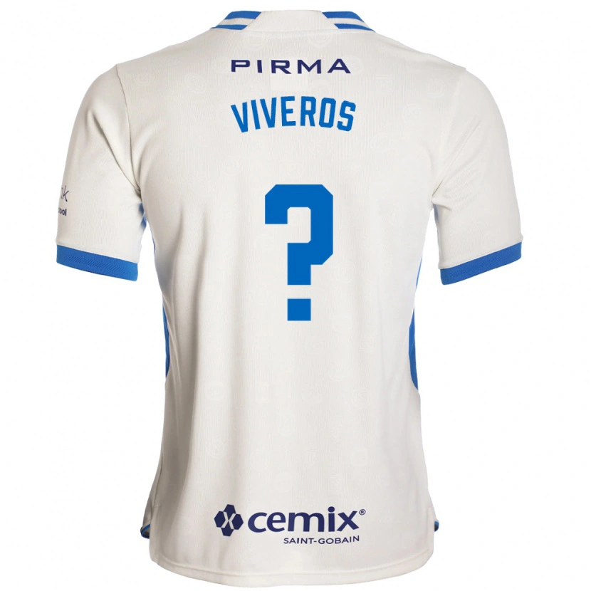 Danxen Niño Camiseta Axel Viveros #0 Blanco Azul Rojo 2ª Equipación 2026/27 La Camisa