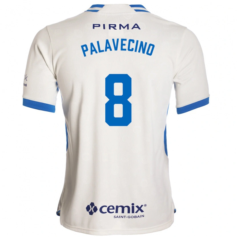 Danxen Niño Camiseta Agustín Palavecino #8 Blanco Azul Rojo 2ª Equipación 2026/27 La Camisa