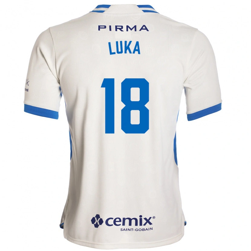 Danxen Niño Camiseta Luka Romero #18 Blanco Azul Rojo 2ª Equipación 2026/27 La Camisa