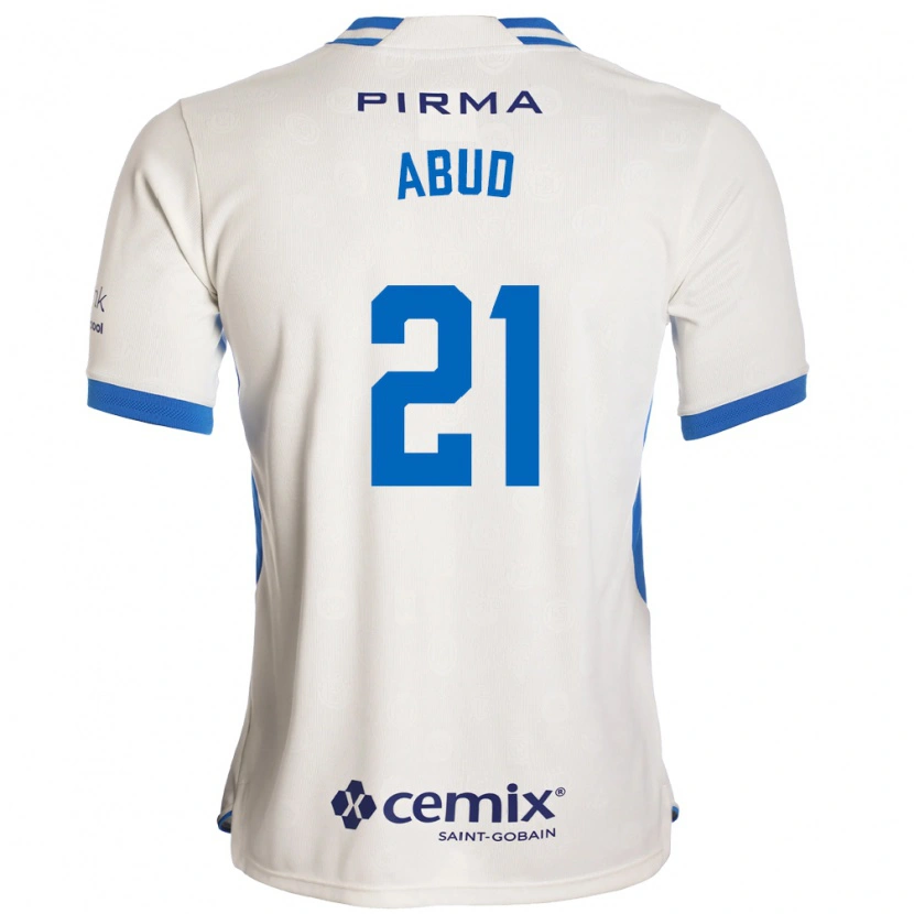 Danxen Niño Camiseta Karime Abud #21 Blanco Azul Rojo 2ª Equipación 2026/27 La Camisa