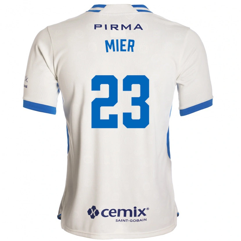 Danxen Niño Camiseta Kevin Mier #23 Blanco Azul Rojo 2ª Equipación 2026/27 La Camisa