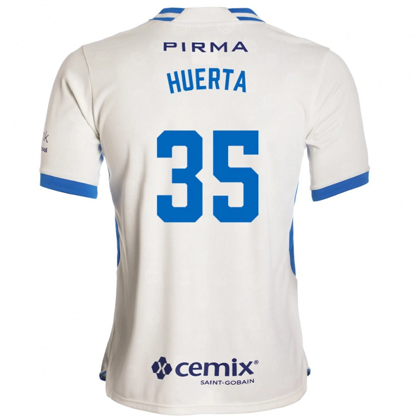 Danxen Niño Camiseta Renata Huerta #35 Blanco Azul Rojo 2ª Equipación 2026/27 La Camisa