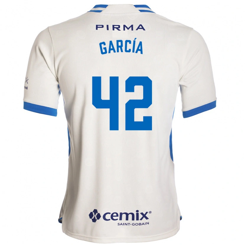 Danxen Niño Camiseta Jorge García #42 Blanco Azul Rojo 2ª Equipación 2026/27 La Camisa