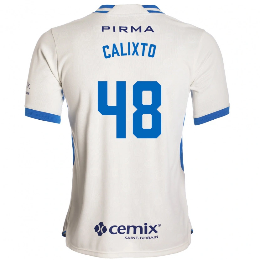 Danxen Niño Camiseta Nicolás Calixto #48 Blanco Azul Rojo 2ª Equipación 2026/27 La Camisa