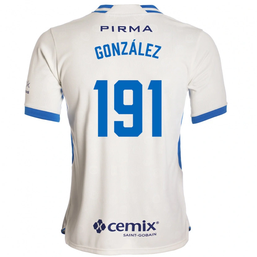 Danxen Niño Camiseta Alejandro González #191 Blanco Azul Rojo 2ª Equipación 2026/27 La Camisa