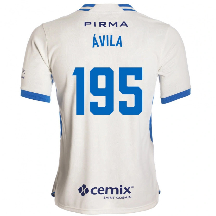 Danxen Niño Camiseta Glenn Ávila #195 Blanco Azul Rojo 2ª Equipación 2026/27 La Camisa