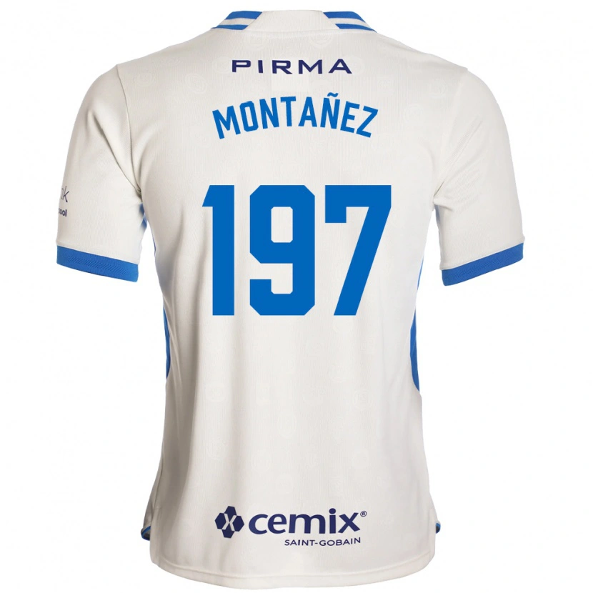 Danxen Niño Camiseta Humberto Montañez #197 Blanco Azul Rojo 2ª Equipación 2026/27 La Camisa