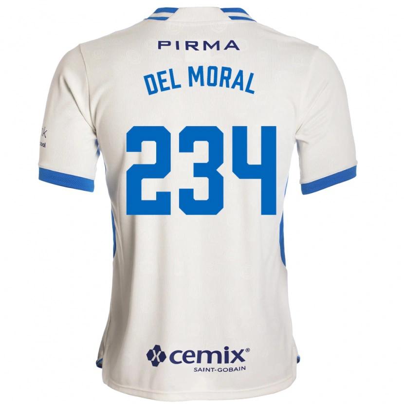 Danxen Niño Camiseta Matías Del Moral #234 Blanco Azul Rojo 2ª Equipación 2026/27 La Camisa