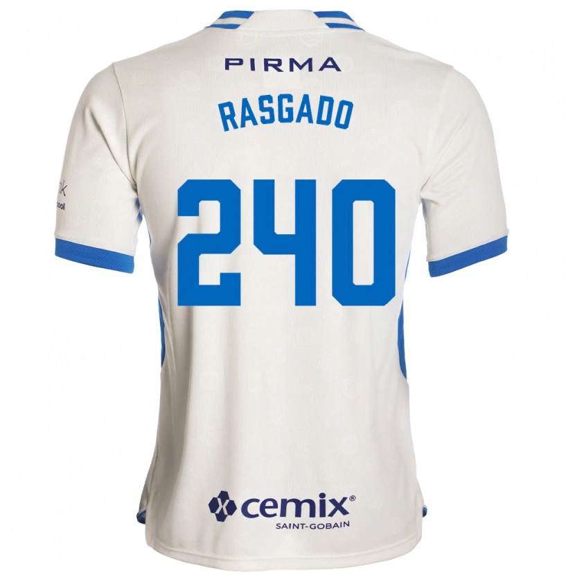 Danxen Niño Camiseta Patricio Rasgado #240 Blanco Azul Rojo 2ª Equipación 2026/27 La Camisa