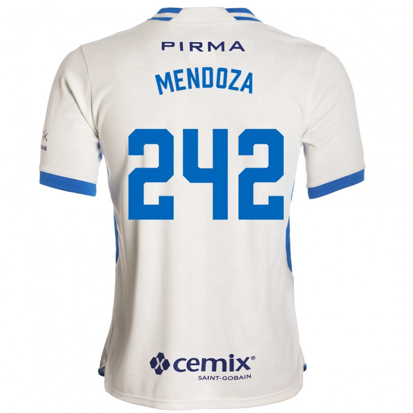 Danxen Niño Camiseta Giovani Mendoza #242 Blanco Azul Rojo 2ª Equipación 2026/27 La Camisa