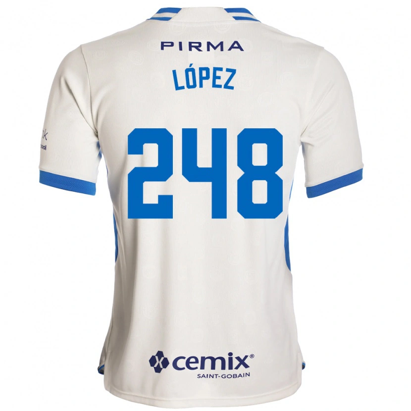 Danxen Niño Camiseta Ernesto López #248 Blanco Azul Rojo 2ª Equipación 2026/27 La Camisa