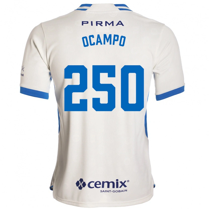Danxen Niño Camiseta Diego Ocampo #250 Blanco Azul Rojo 2ª Equipación 2026/27 La Camisa