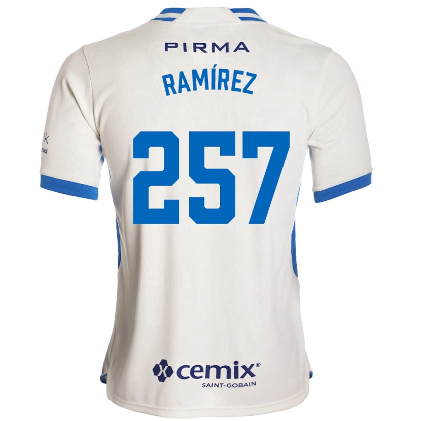 Danxen Niño Camiseta Jacobo Ramírez #257 Blanco Azul Rojo 2ª Equipación 2026/27 La Camisa